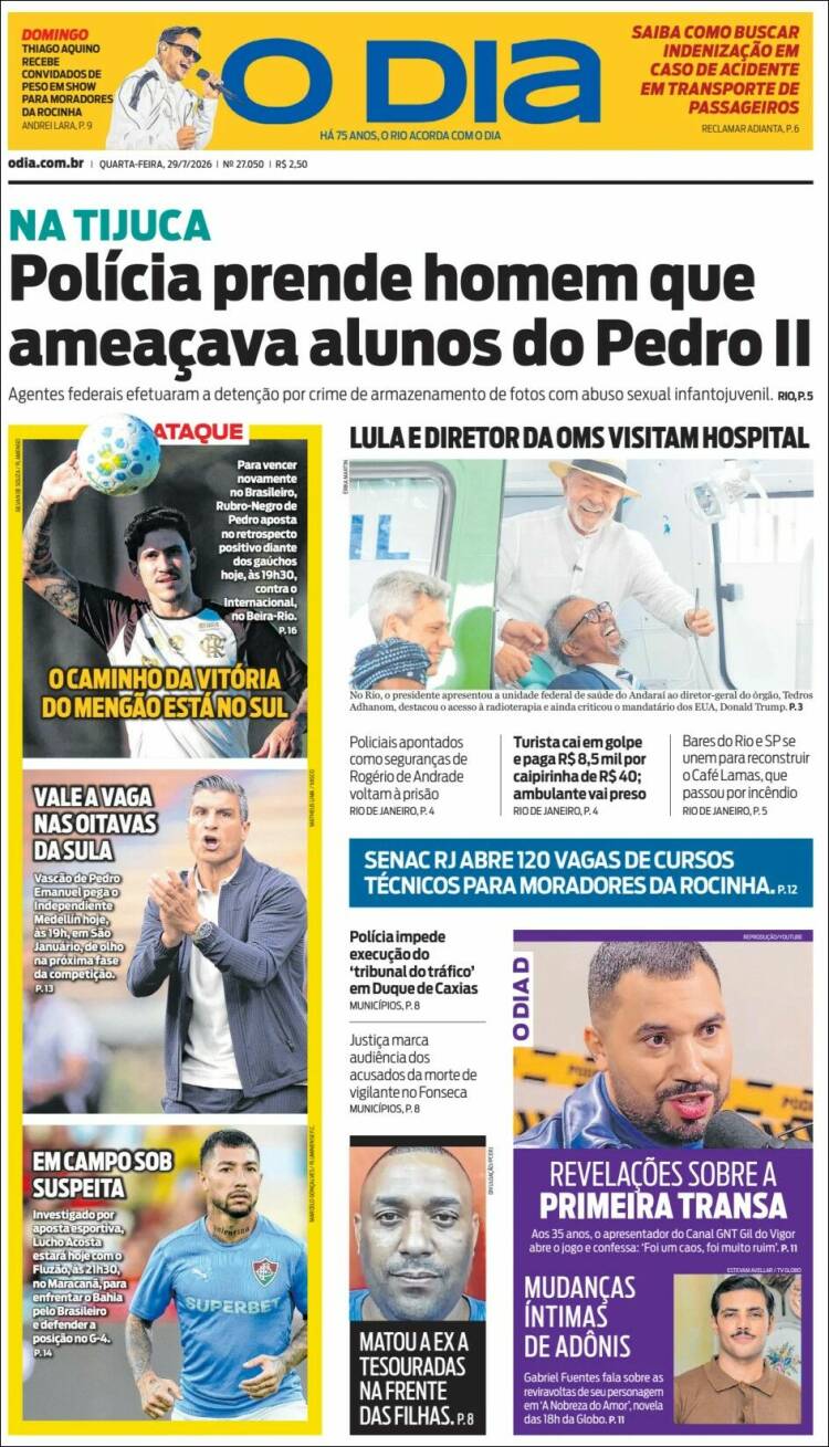 Portada de O Dia (Brasil)