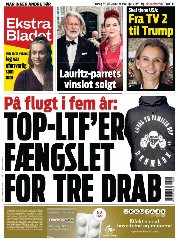 Portada de Ekstra Bladet (Dinamarca)