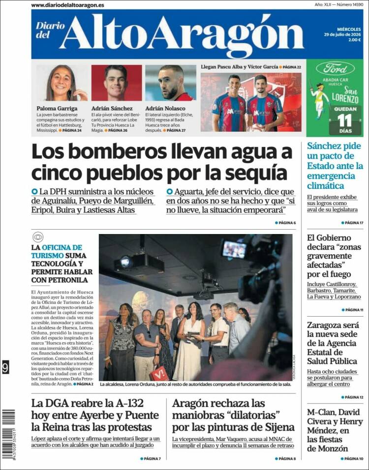 Portada de Diario del AltoAragón (Espa&ntilde;a)
