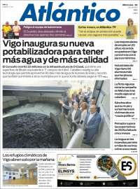 Portada de Atlántico Diario (Espagne)