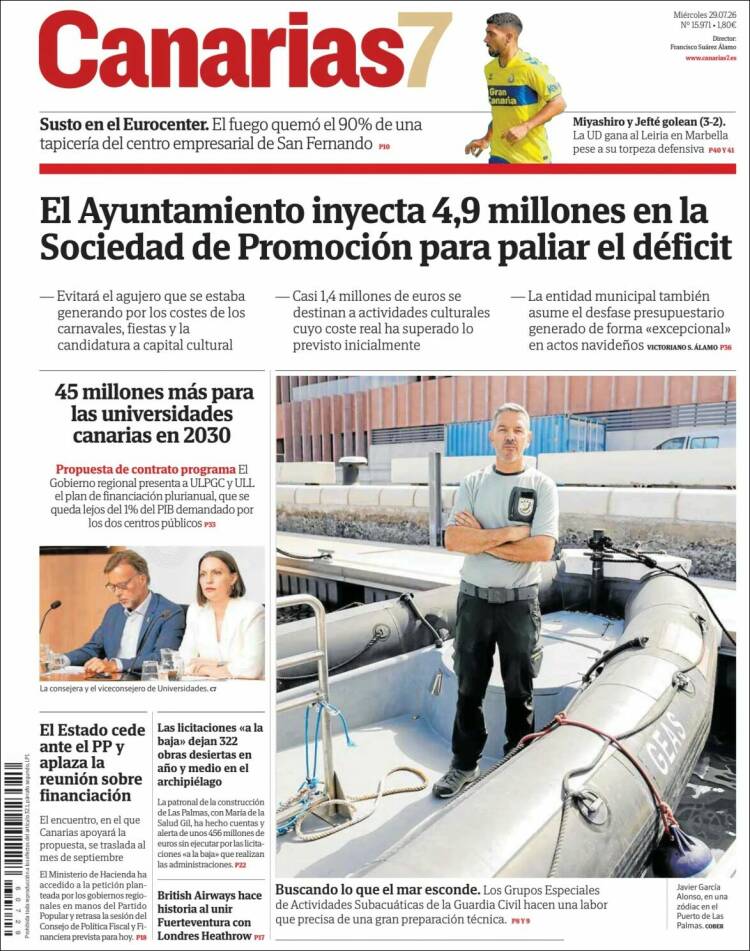 Portada de Canarias 7 (Espa&ntilde;a)