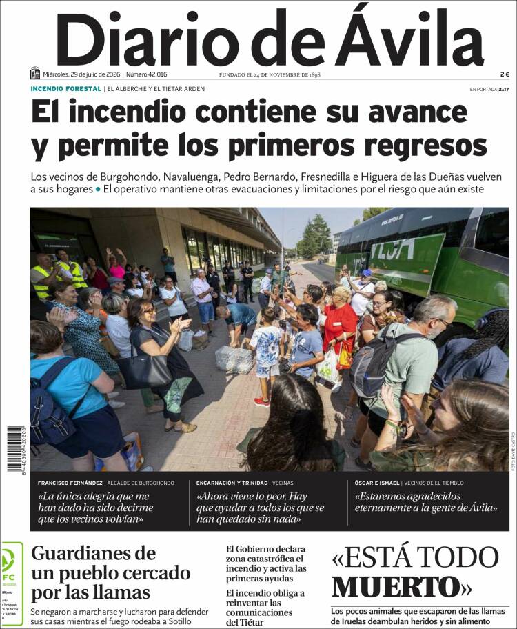 Portada de Diario de Ávila (Espa&ntilde;a)