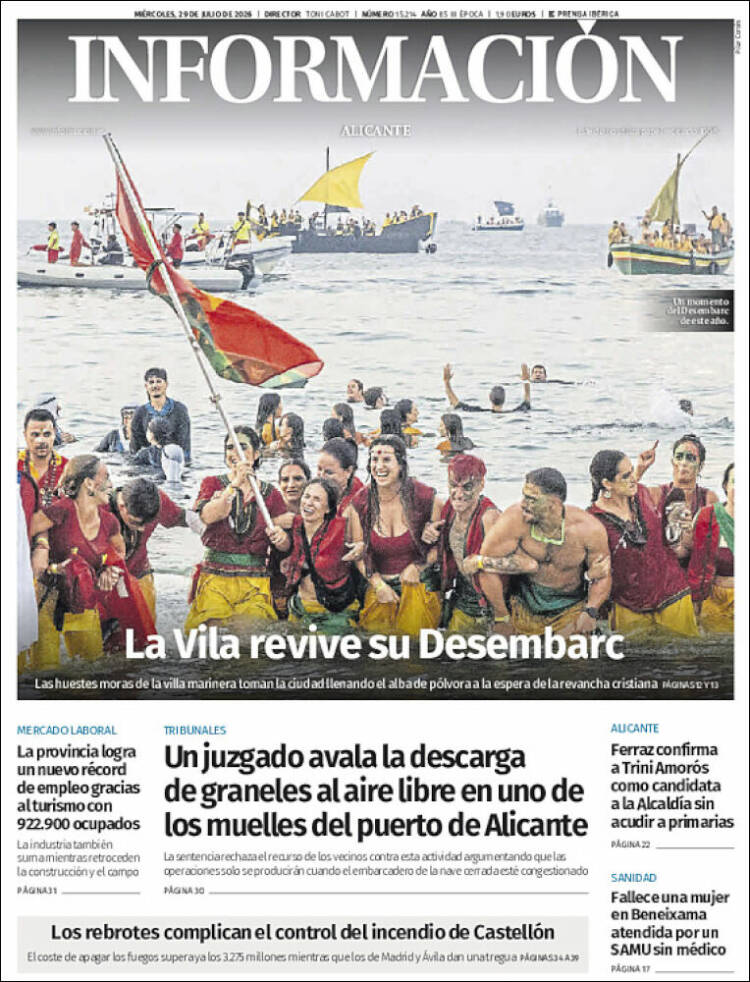Portada de Diario Información (Espa&ntilde;a)