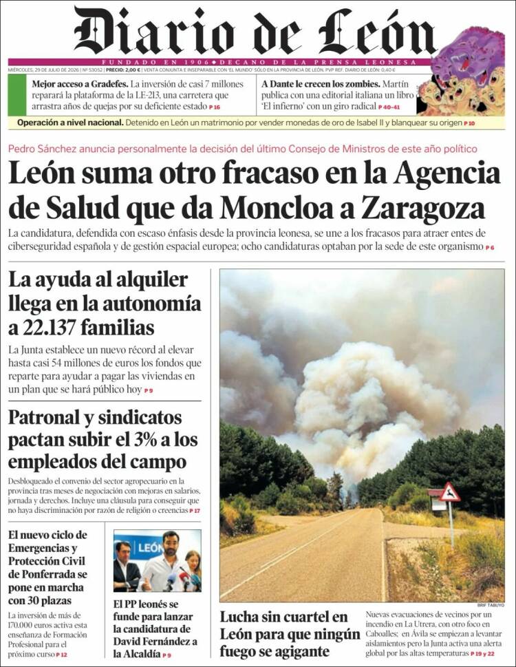 Portada de Diario de León (Espa&ntilde;a)