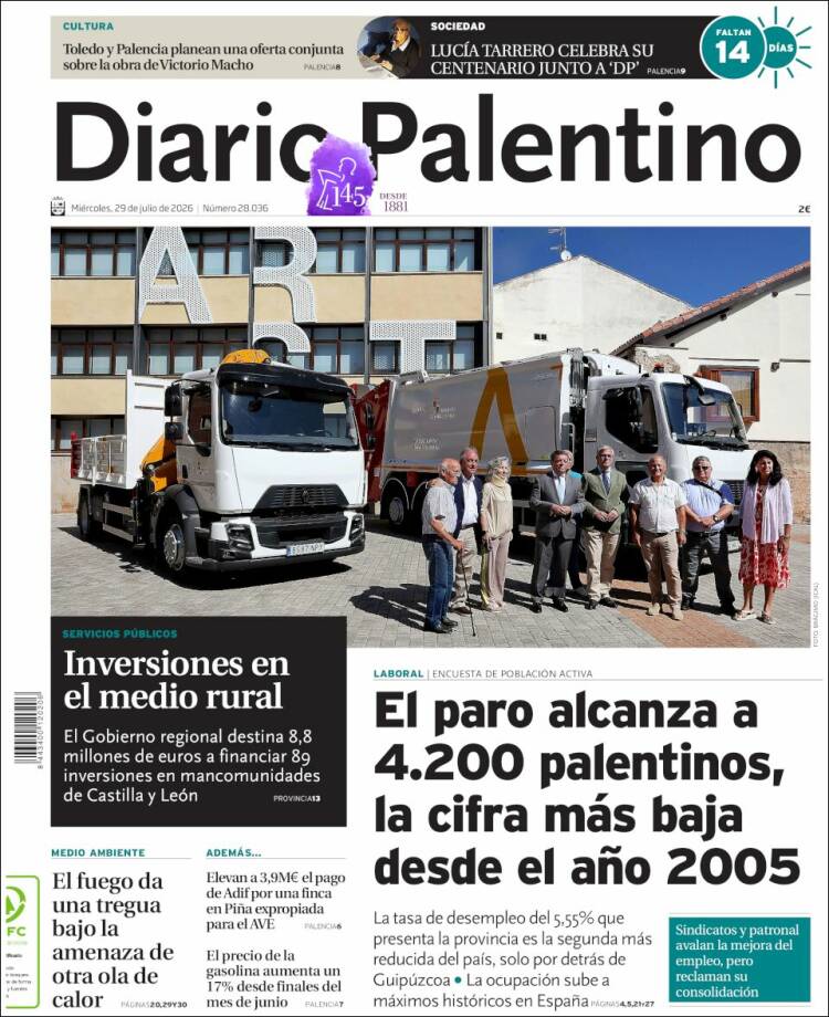 Portada de Diario Palentino (Espa&ntilde;a)
