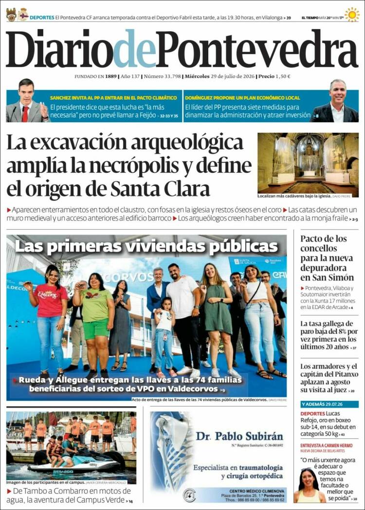 Portada de Diario de Pontevedra (Espa&ntilde;a)