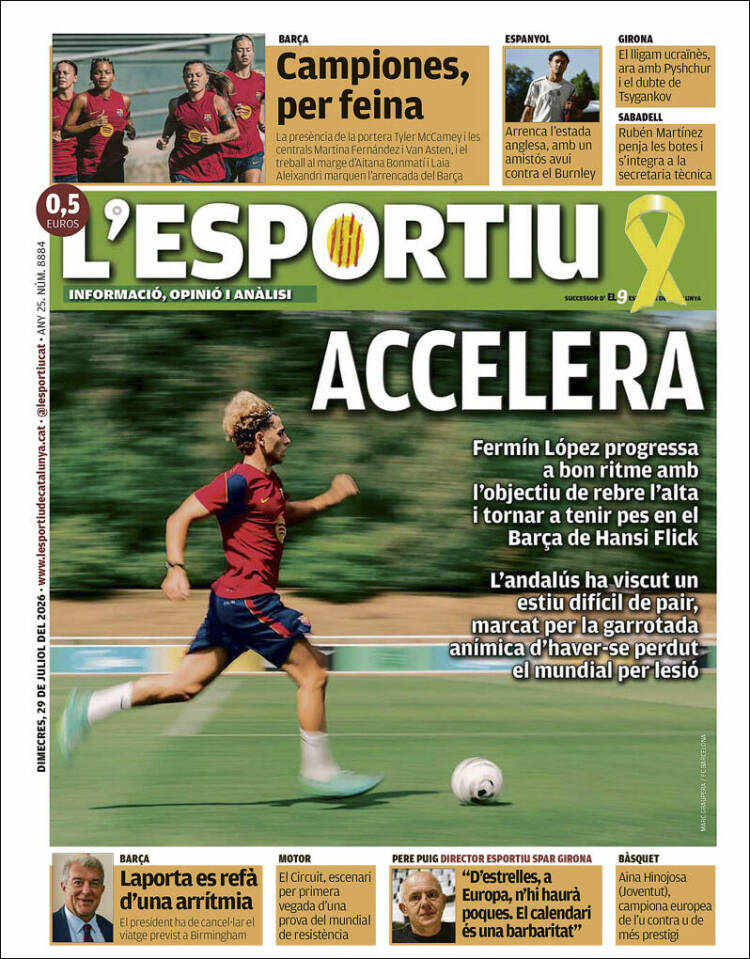 Portada de L'Esportiu (Espa&ntilde;a)