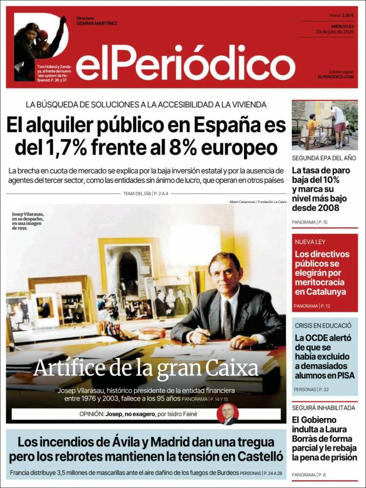 Portada de El Periódico (Espa&ntilde;a)