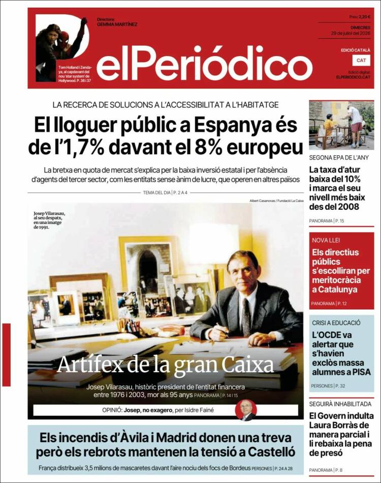 Portada de El Periódico de Catalunya (Espa&ntilde;a)