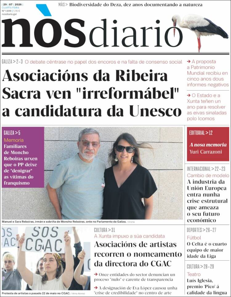 Portada de Nòs Diario (Espa&ntilde;a)