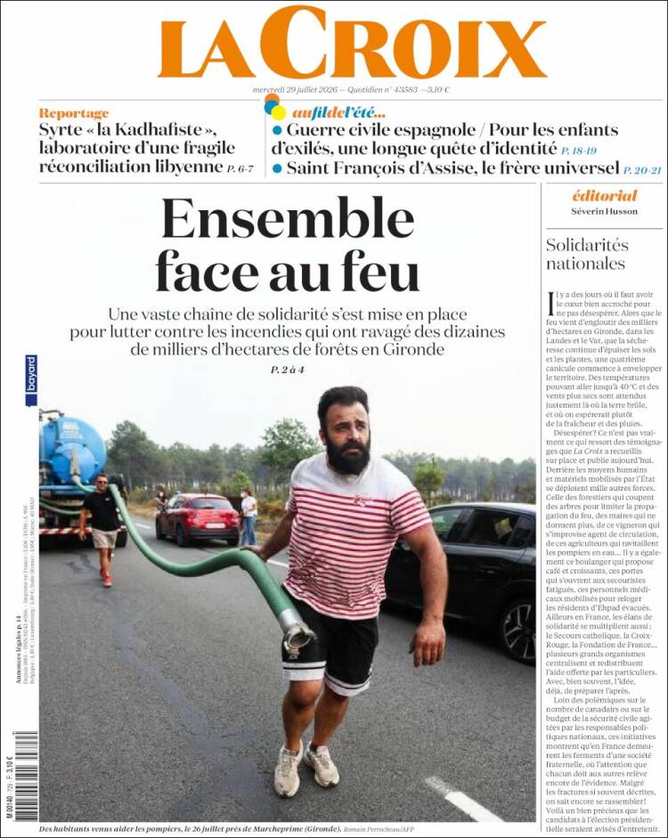 Portada de La Croix (Francia)