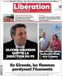 Portada de Libération Champagne (Francia)