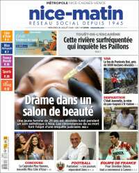 Portada de Nice-Matin (Francia)