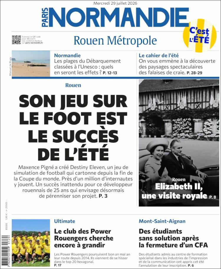 Portada de Paris Normandie (Francia)