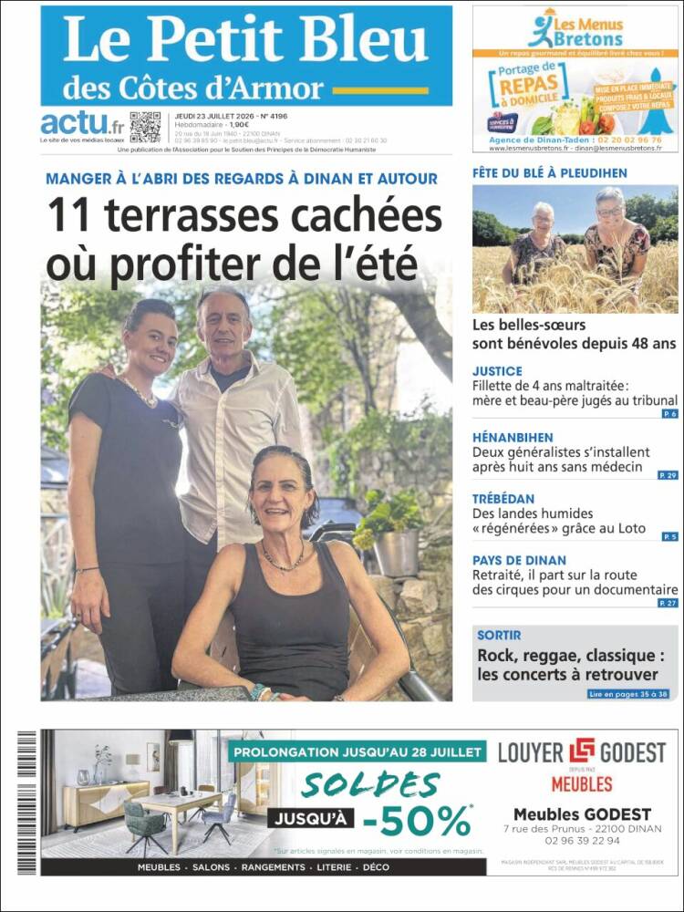 Portada de Le Petit Bleu (Francia)