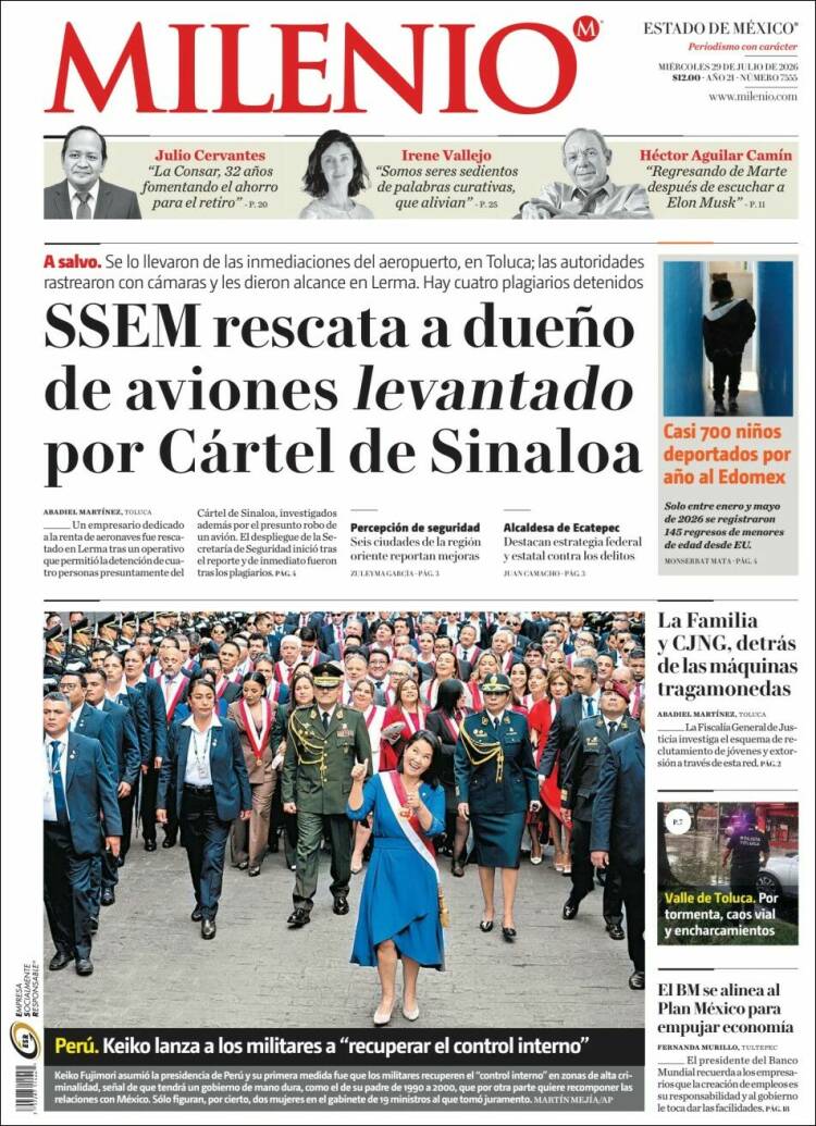 Portada de Milenio - Estado de México (M&eacute;xico)