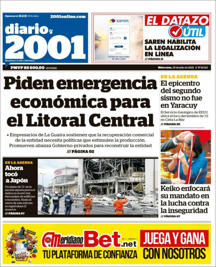 Portada de 2001 - Dosmiluno (Venezuela)