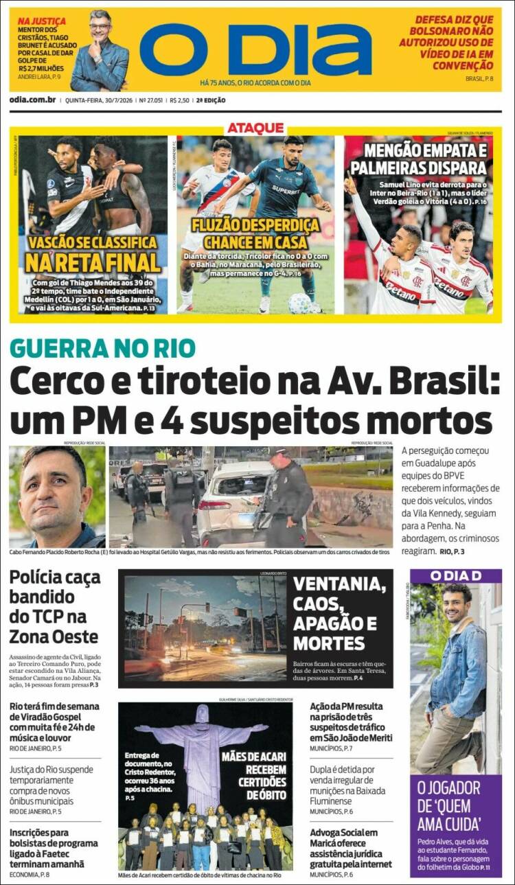 Portada de O Dia (Brasil)
