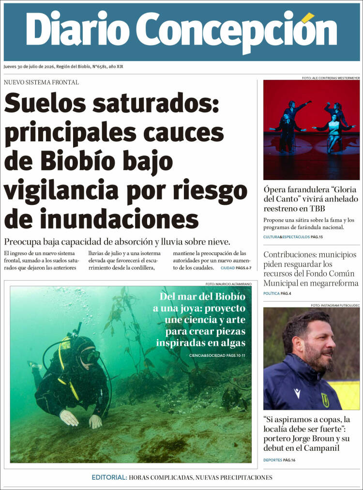 Portada de Diario de Concepción (Chile)