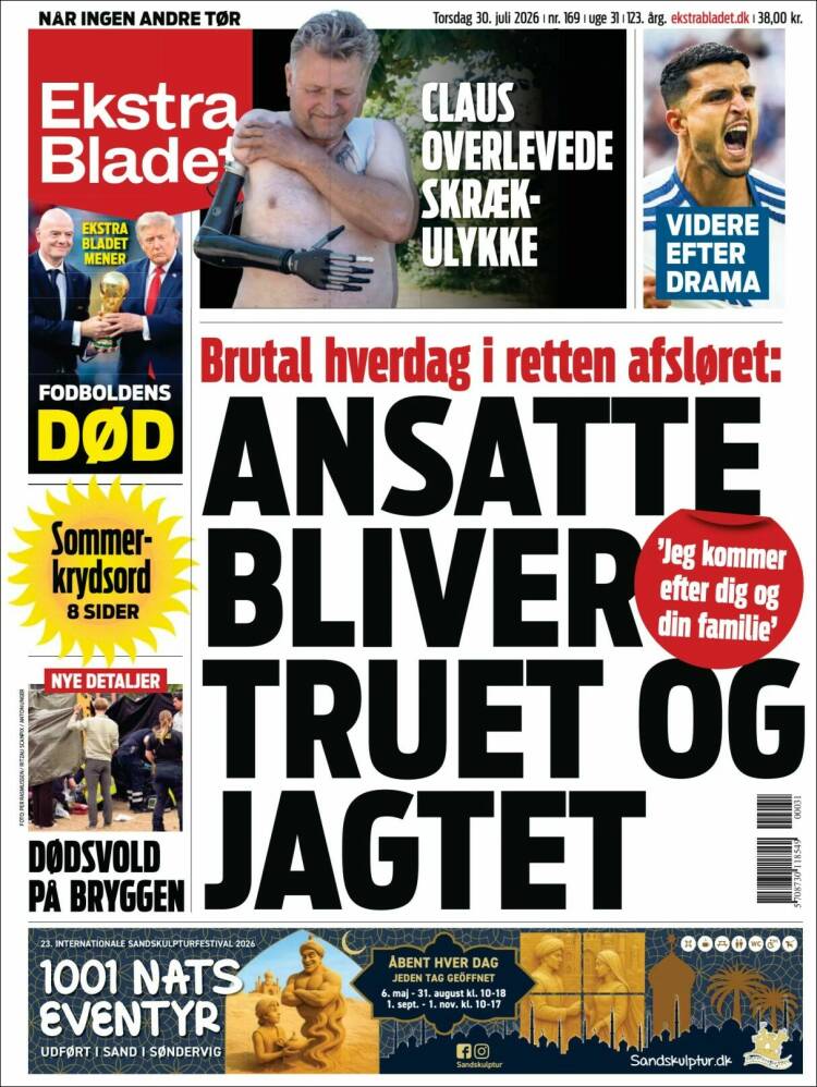 Portada de Ekstra Bladet (Dinamarca)