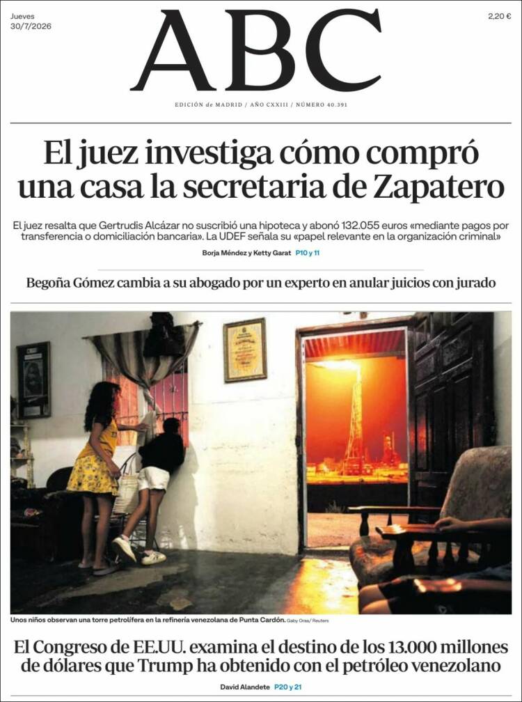 Portada de ABC (Espagne)