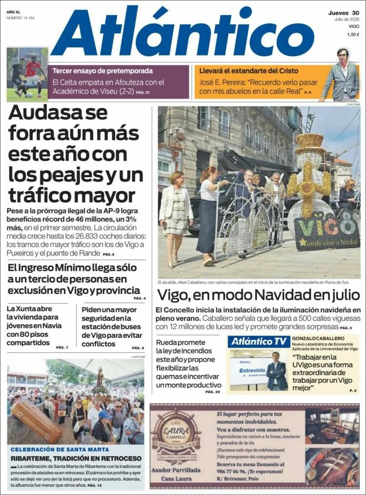 Portada de Atlántico Diario (Espa&ntilde;a)