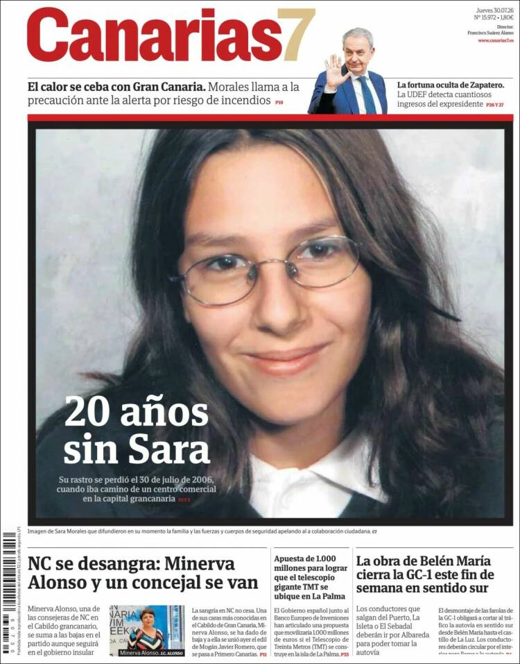 Portada de Canarias 7 (Espa&ntilde;a)