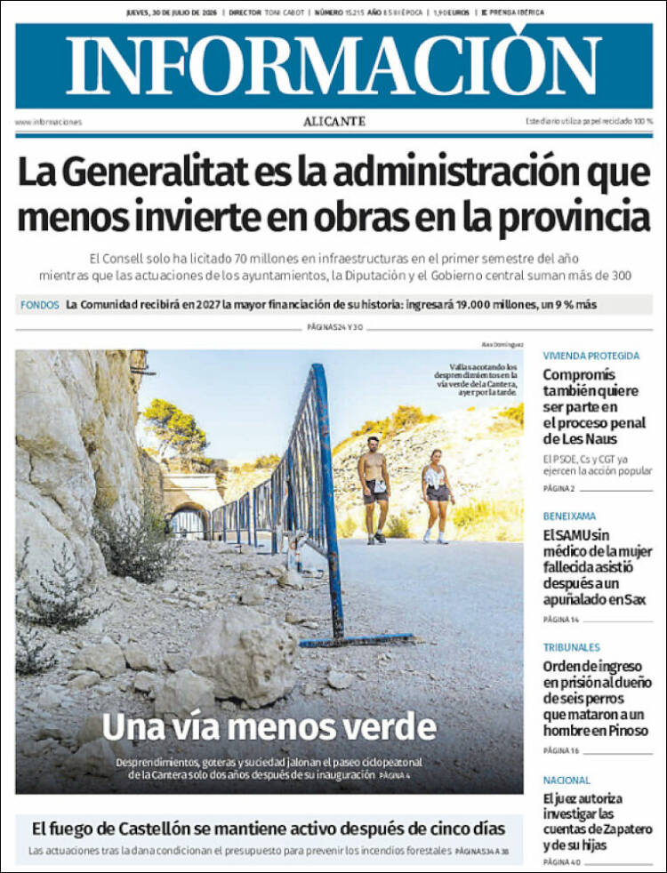 Portada de Diario Información (Espa&ntilde;a)