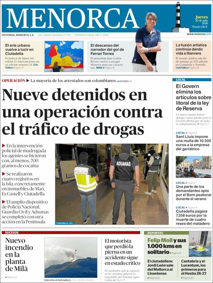 Portada de Menorca - Diario Insular (Espa&ntilde;a)