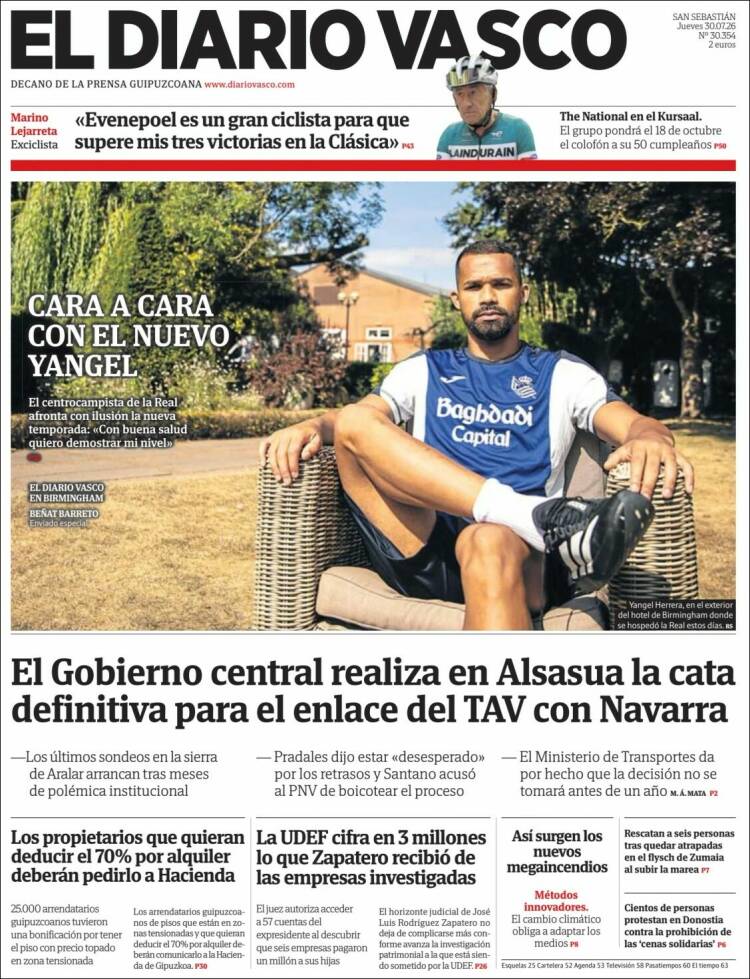 Portada de Diario Vasco (Espa&ntilde;a)