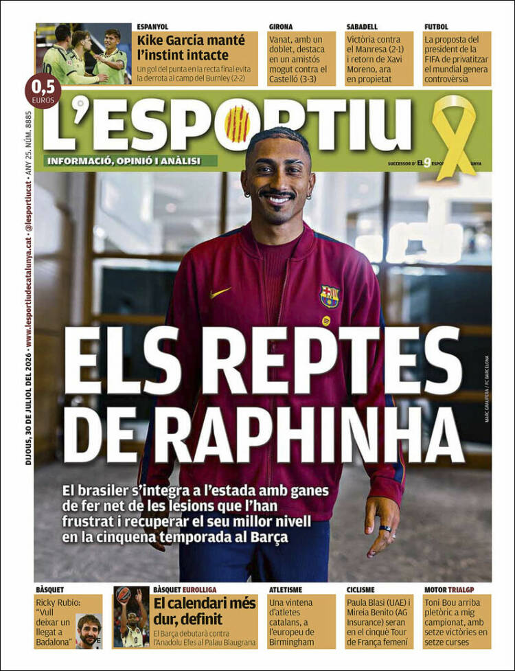 Portada de L'Esportiu (Espa&ntilde;a)