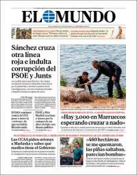 Portada de El Mundo (Espagne)