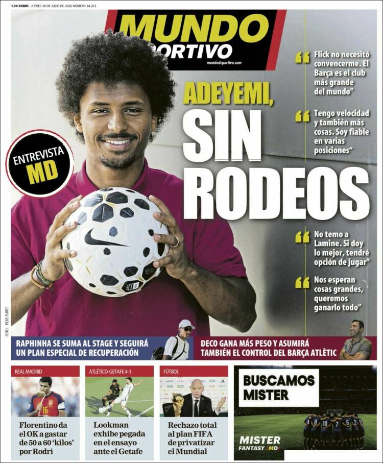 Portada de El Mundo Deportivo (Espa&ntilde;a)