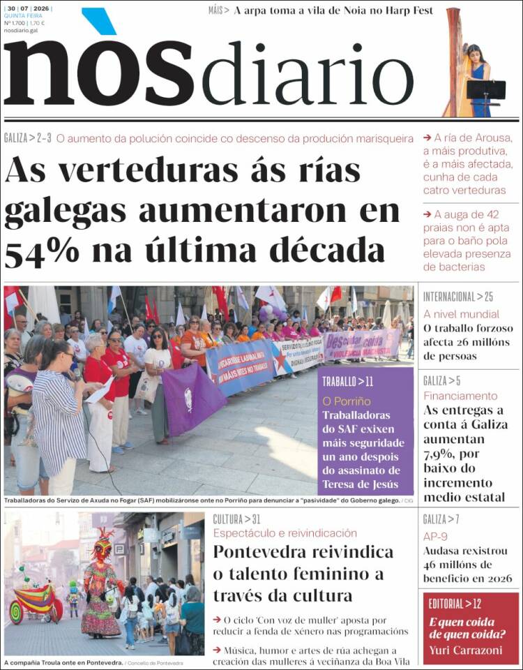 Portada de Nòs Diario (Espagne)