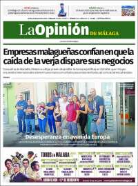 Portada de La Opinión de Málaga (Espa&ntilde;a)
