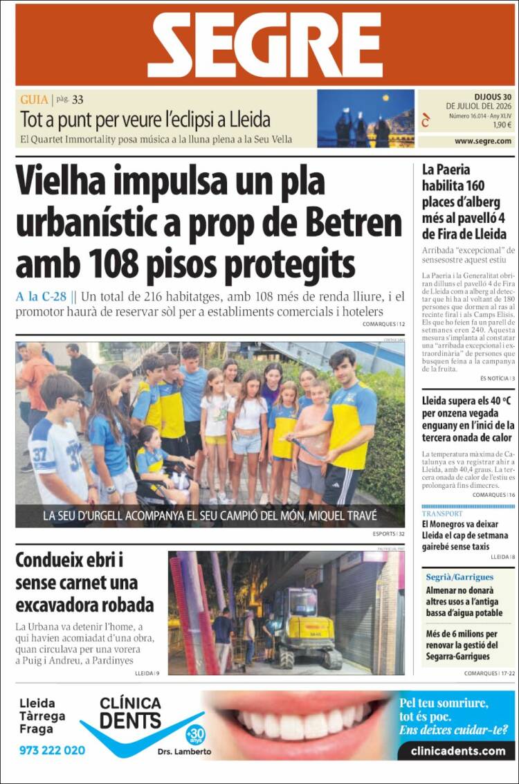 Portada de Segre (Espa&ntilde;a)