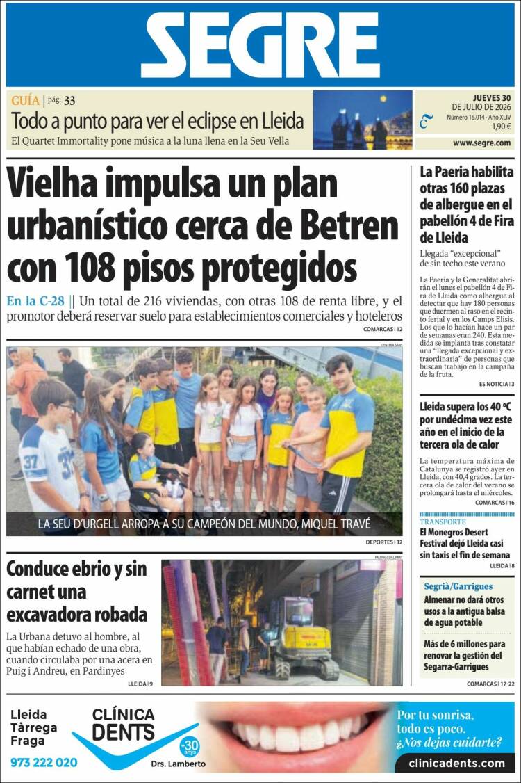 Portada de Segre  (Espa&ntilde;a)