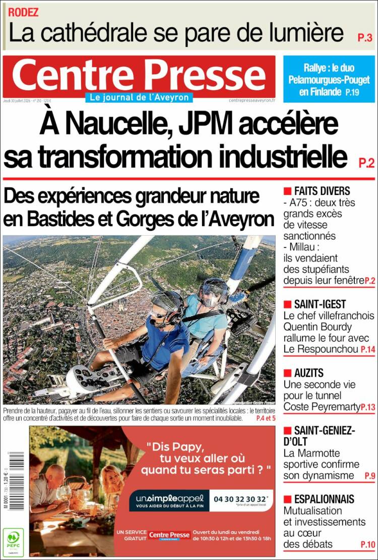 Portada de Centre Presse (France)