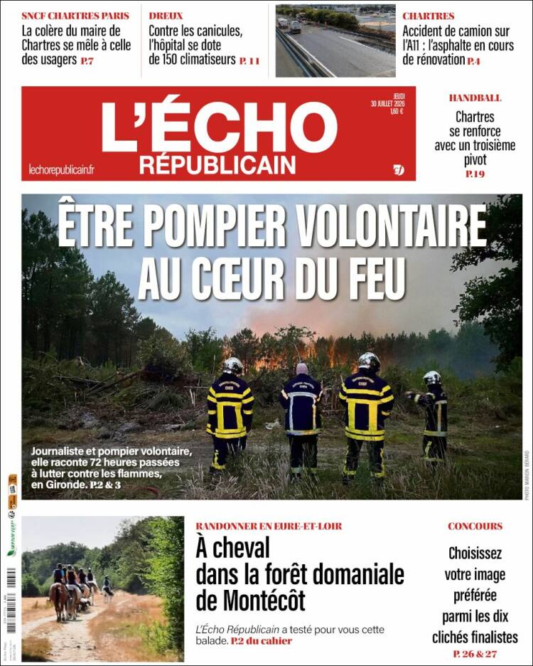 Portada de L'Echo Républicain (Francia)
