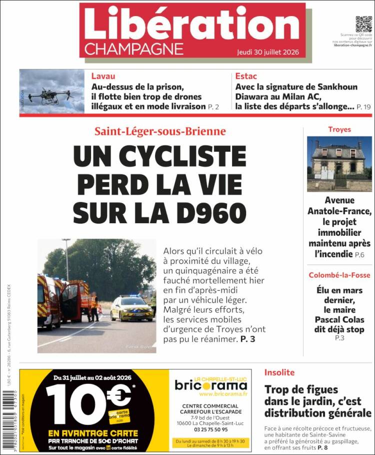 Portada de Libération Champagne (Francia)