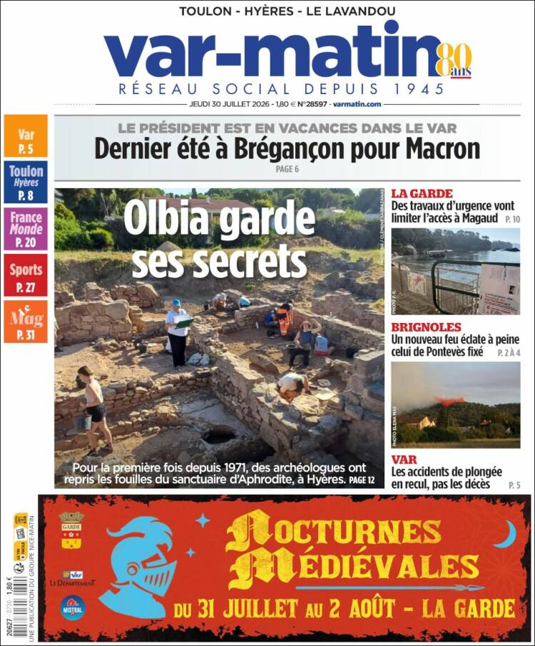 Portada de Var-Matin (Francia)