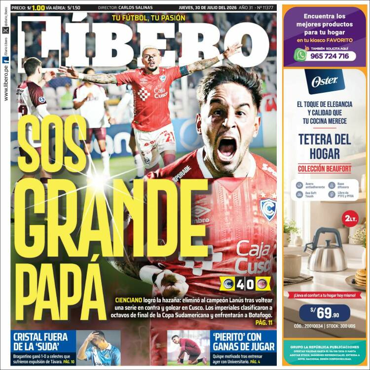 Portada de Líbero (Per&uacute;)
