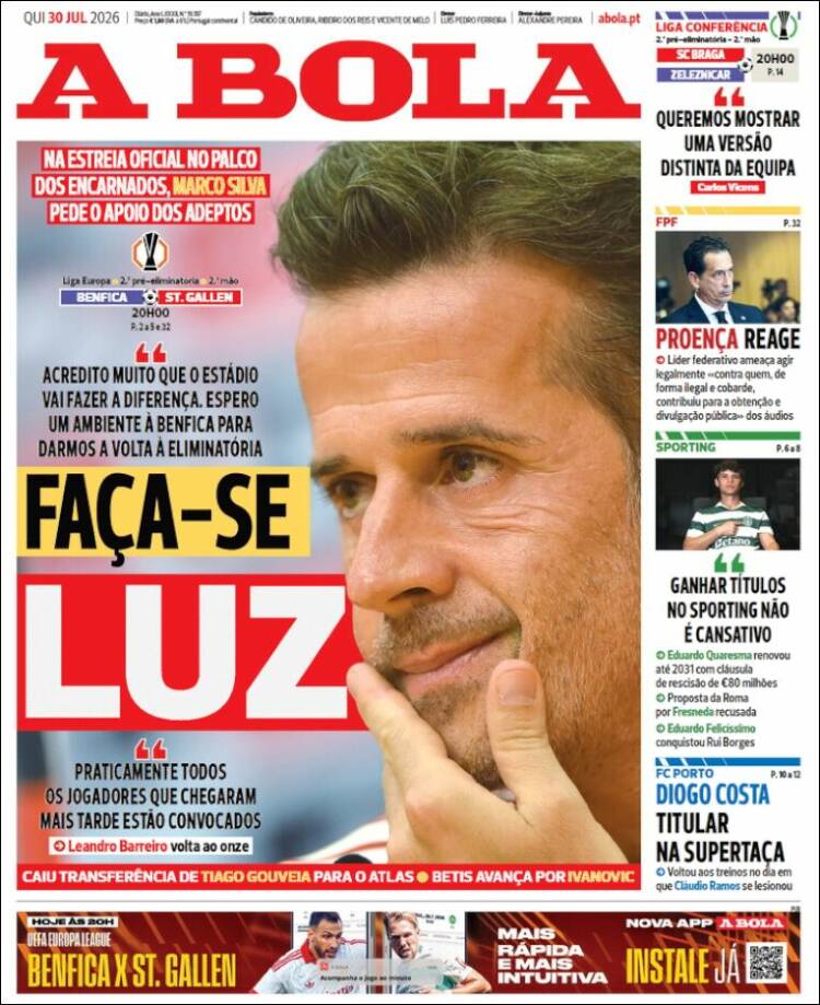 Portada de A Bola (Portugal)