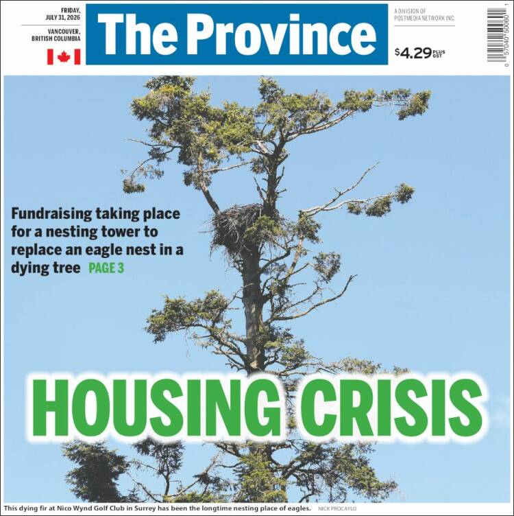 Portada de The Province (Canad&aacute;)