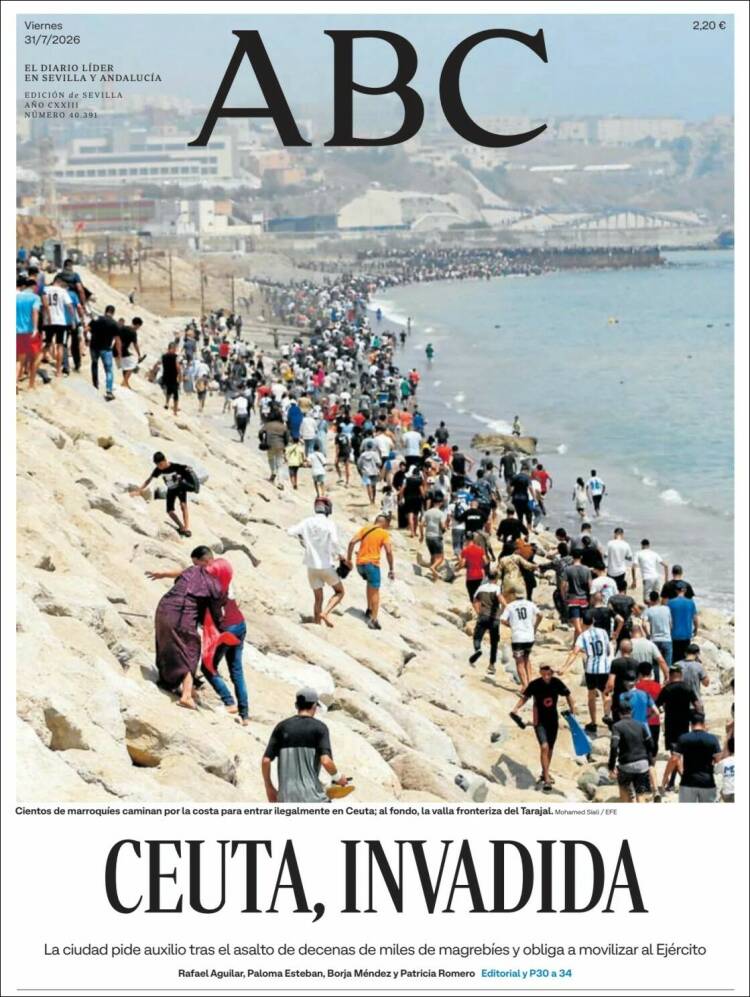 Portada de ABC - Sevilla (Espa&ntilde;a)