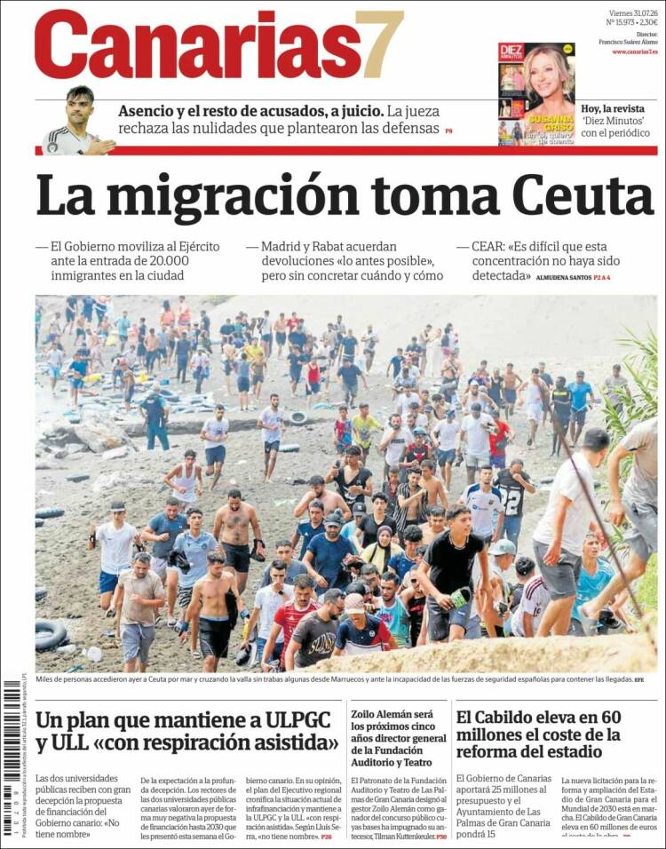 Portada de Canarias 7 (Espa&ntilde;a)