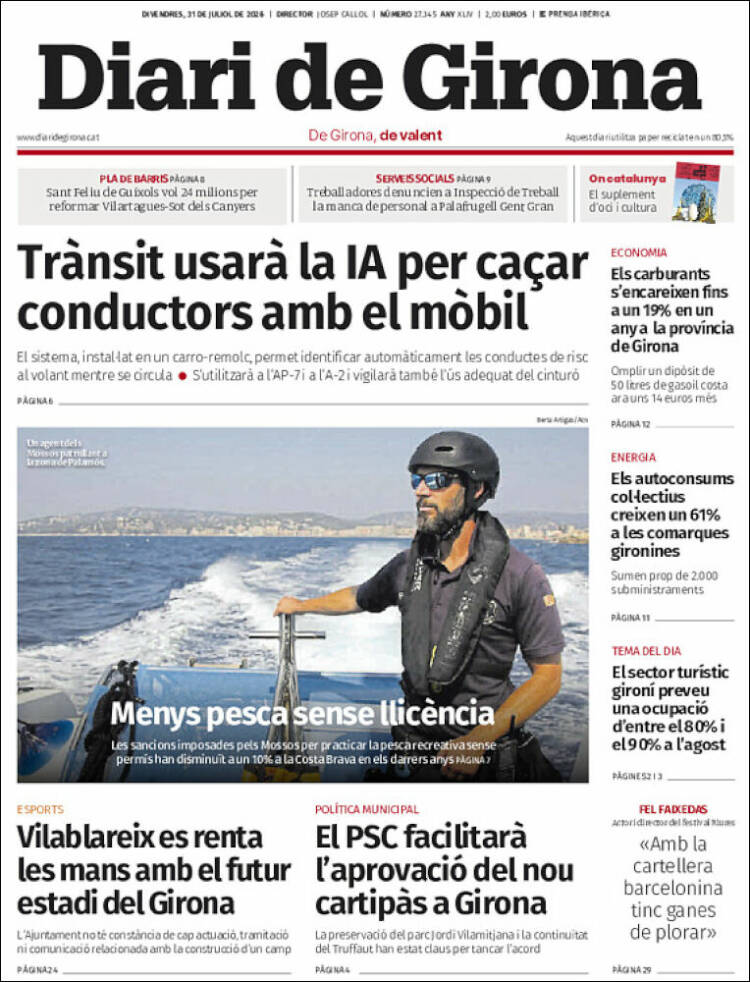 Portada de Diari de Girona (Espa&ntilde;a)