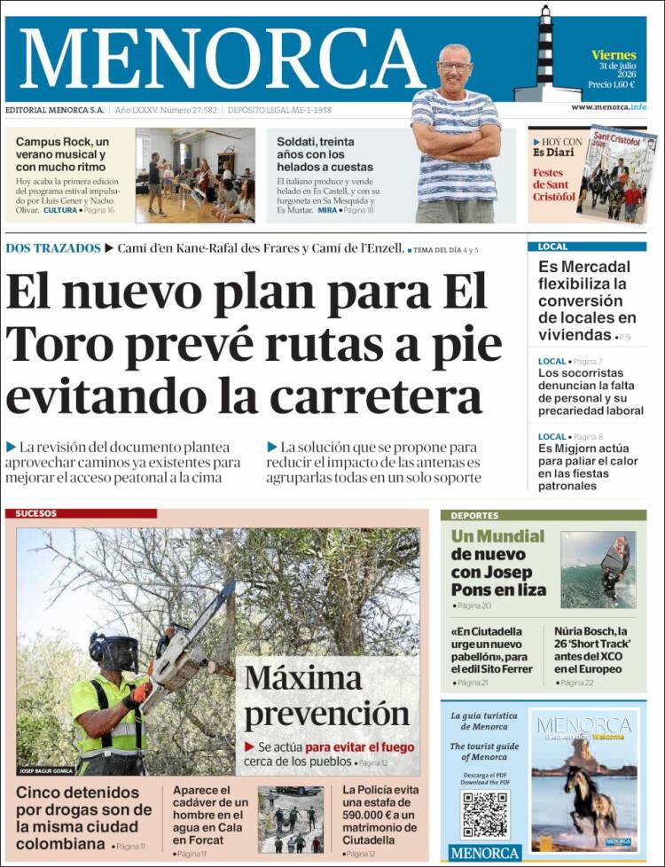 Portada de Menorca - Diario Insular (Espa&ntilde;a)