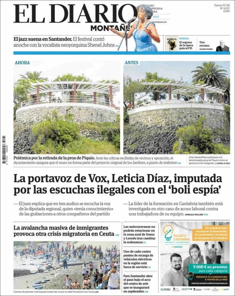Portada de El Diario Montañés (Espa&ntilde;a)