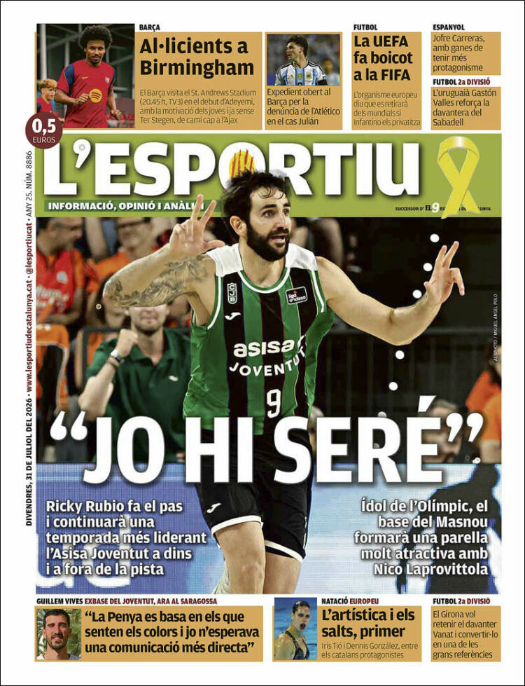 Portada de L'Esportiu (Espa&ntilde;a)